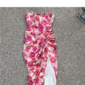 Floral Pink Mini Dress